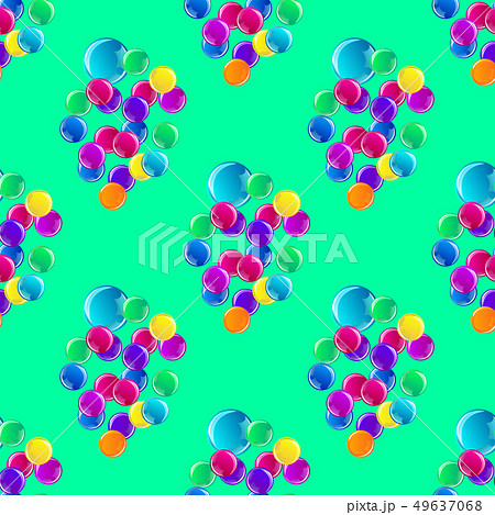 Abstract bright circle seamless pattern. Abstract bright circle seamless pattern. 49637068