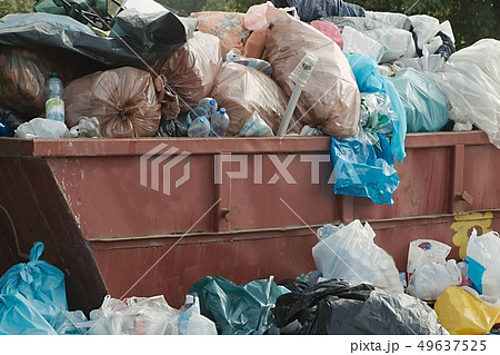 Garbage Containers Full, Overflowing 49637525
