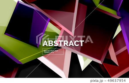 Glossy squares and triangles geometric backgrounds 49637954