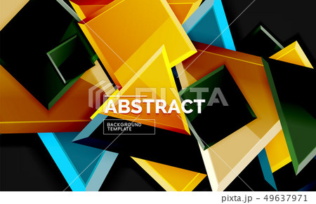 Squares and triangles geometrical background Squares and triangles geometrical background 49637971