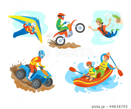 Quad Biking Hobby of Man, Motorbike Bungee Jumping Quad Biking Hobby of Man, Motorbike Bungee Jumping 49638703