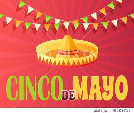Cinco de Mayo 5th of May Greeting Poster Flat 49638715