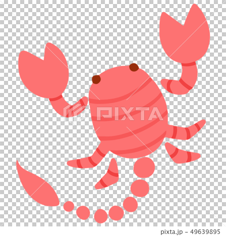 パステルカラーのサソリの手描きのイラスト　主線なし 49639895
