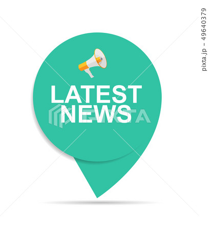 Latest News Sign Label Icon with Megaphone Vector Illustration Latest News Sign Label Icon with Megaphone Vector Illustration 49640379
