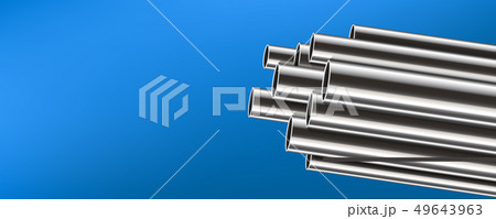 Creative illustration of steel, aluminum, copper, 49643963
