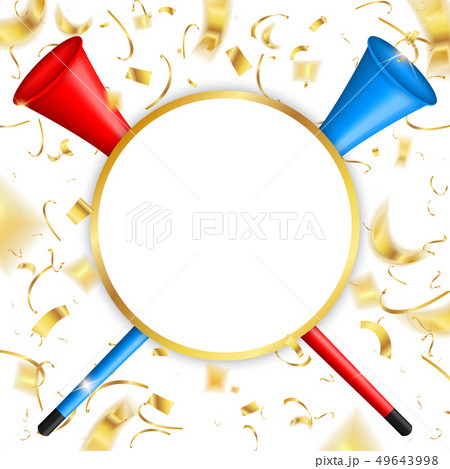 Creative illustration of vuvuzela trumpet, pipe, Creative illustration of vuvuzela trumpet, pipe, 49643998