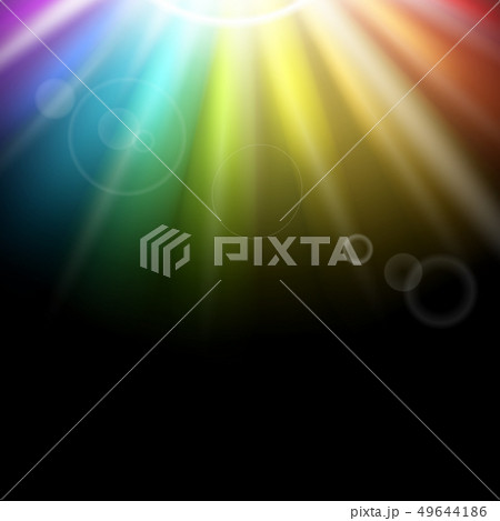 Creative illustration of rainbow glare spectrum 49644186