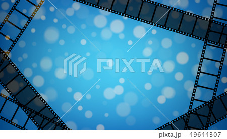 Creative illustration of old retro film strip 49644307
