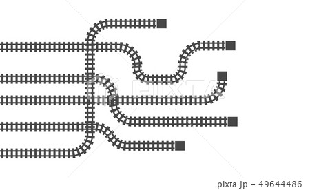 Creative illustration of railway station map, 49644486