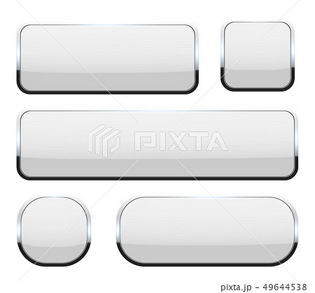Creative illustration of white 3d glass buttons Creative illustration of white 3d glass buttons 49644538