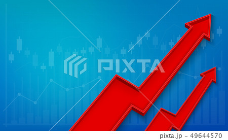 Creative illustration 3d arrow financial growth, 49644570