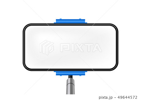 Creative illustration of monopod selfie stick with 49644572