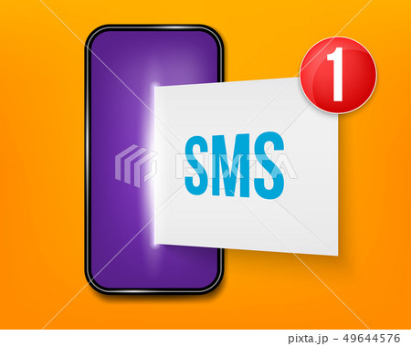 Creative illustration of new sms or email 49644576