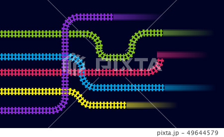 Creative illustration of railway station map, 49644579