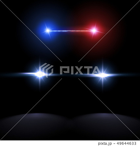 Creative illustration of police car silhouette 49644633