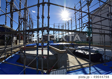 住宅建築の足場 49644798