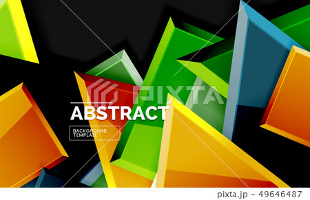 Squares and triangles geometrical background 49646487