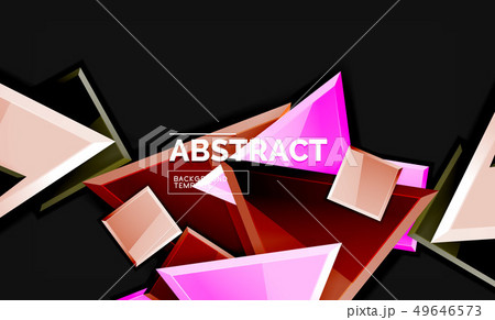 Glossy squares and triangles geometric backgrounds Glossy squares and triangles geometric backgrounds 49646573