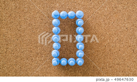 zero, number made by pastel blue pushpin 49647630