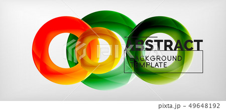 Flying circles geometric abstract background Flying circles geometric abstract background 49648192
