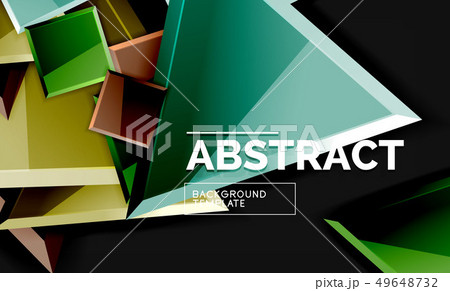 Squares and triangles geometrical background 49648732
