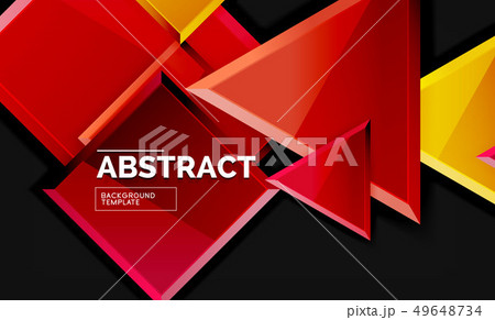 Squares and triangles geometrical background 49648734