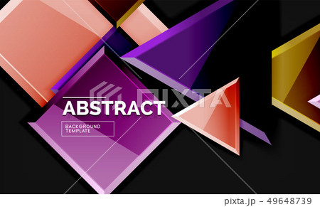 Glossy squares and triangles geometric backgrounds Glossy squares and triangles geometric backgrounds 49648739
