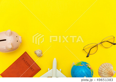 Minimal simple flat lay travel adventure trip 49651383