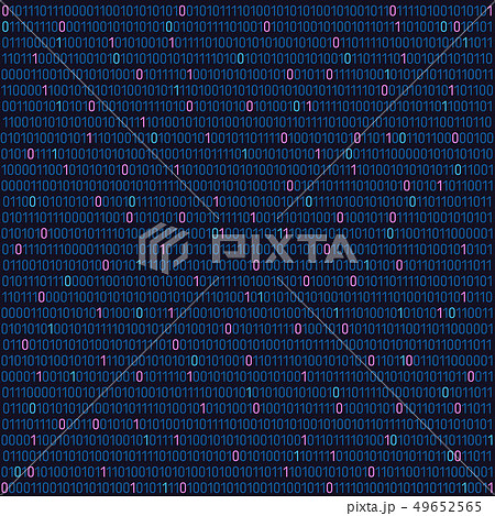Creative illustration of stream of binary code. Computer matrix background art design. Digits on 49652565