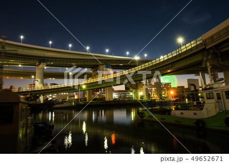 大阪 天保山ジャンクションの写真素材