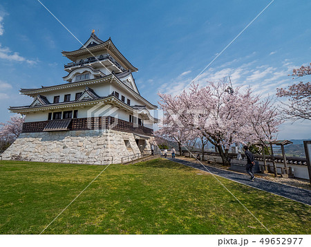 桜が満開の河原城 桜が満開の河原城 49652977