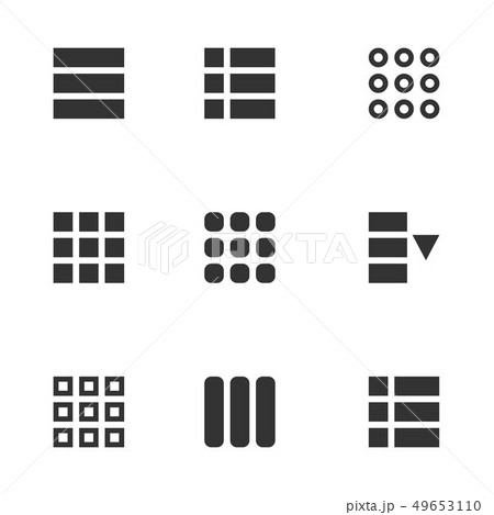 Creative illustration of hamburger UI, UX menu...のイラスト素材 [49653110] - PIXTA