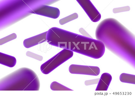 Creative illustration of probiotics bacteria isolated on background. Art design microscopic bacteria 49653230