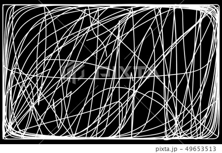 Abstract monochrome background, freehand scribble 49653513