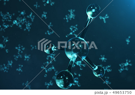 3D illustration molecule structure. Scientific medical background with atoms and molecules 3D illustration molecule structure. Scientific medical background with atoms and molecules 49653750