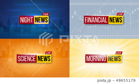 Creative illustration of breaking news background. World, sports, weather, financial, political 49655179
