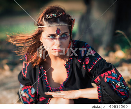 Portrait of a beautiful ethnic woman Portrait of a beautiful ethnic woman 49655560