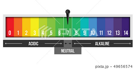 Creative illustration of pH scale value isolated on background. Chemical art design infographic Creative illustration of pH scale value isolated on background. Chemical art design infographic 49656574