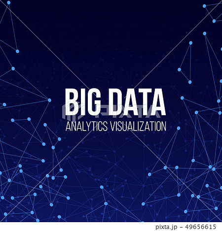 Creative illustration of BIG DATA analysis of Information. Science and technology background. Web 49656615