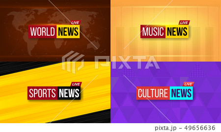 Creative illustration of breaking news background. World, sports, weather, financial, political 49656636