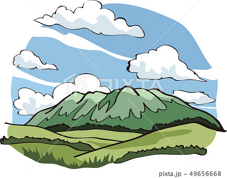 Mount Aso Stock Illustration