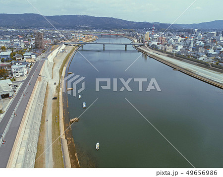 薩摩川内市の中心部空撮 49656986
