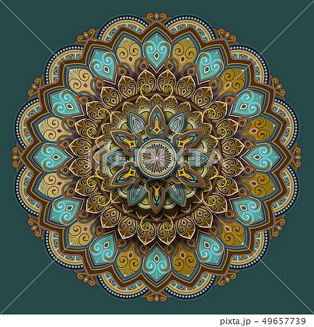Flower motif pattern design 49657739