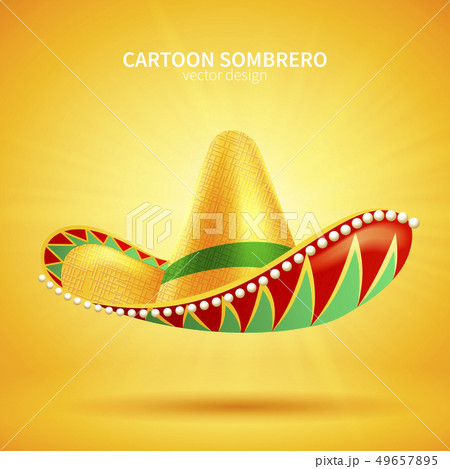 Sombrero hat on yellow 49657895