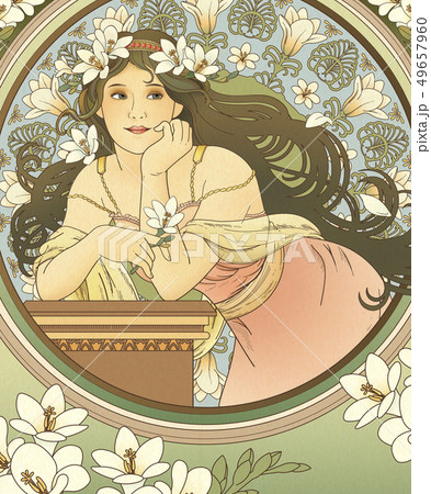 Mucha style goddess 49657960