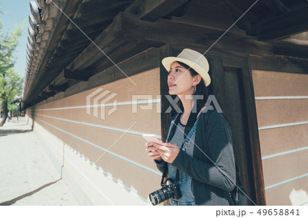traveler leaving shinto finding map direction traveler leaving shinto finding map direction 49658841