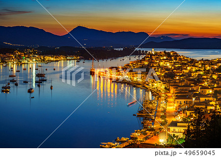 Poros at night, Greece 49659045