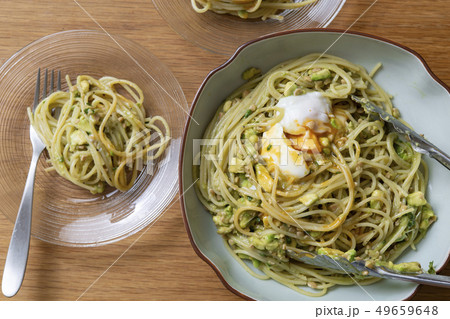アボカドとひきわり納豆のパスタ 49659648
