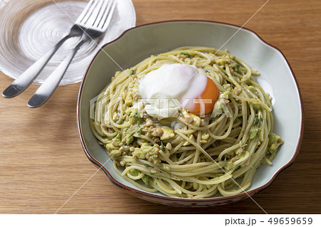アボカドとひきわり納豆のパスタ 49659659