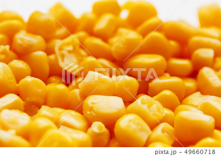 Golden canned corn, as distributed on a plane 49660718